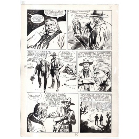 Rodeo - L'ombra della forca - p.20 - Renato Polese - Tavola Originale  - 1977