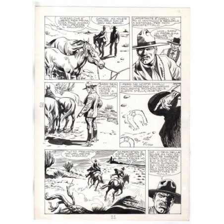 Rodeo - L'ombra della forca - p.21 - Renato Polese - Tavola Originale  - 1977