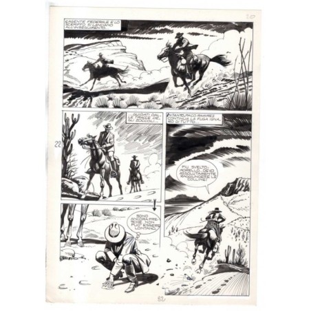 Rodeo - L'ombra della forca - p.22 - Renato Polese - Tavola Originale  - 1977