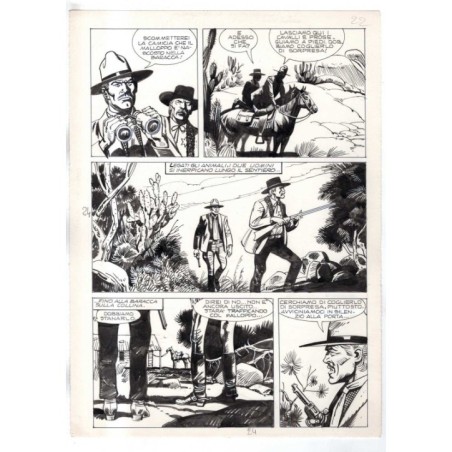Rodeo - L'ombra della forca - p.24 - Renato Polese - Tavola Originale  - 1977