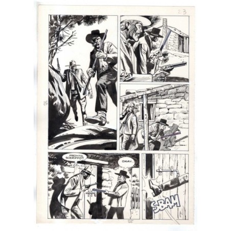 Rodeo - L'ombra della forca - p.25 - Renato Polese - Tavola Originale  - 1977
