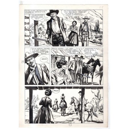 Rodeo - L'ombra della forca - p.27 - Renato Polese - Tavola Originale  - 1977