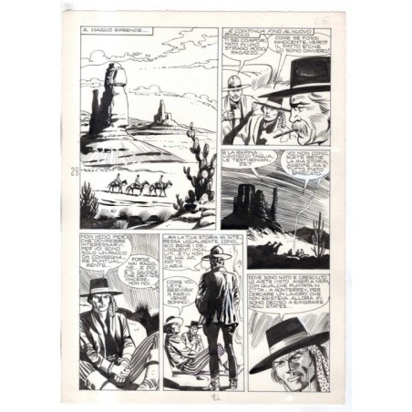 Rodeo - L'ombra della forca - p.28 - Renato Polese - Tavola Originale  - 1977