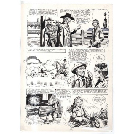 Rodeo - L'ombra della forca - p.29 - Renato Polese - Tavola Originale  - 1977
