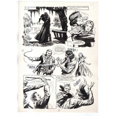 Rodeo - L'ombra della forca - p.31 - Renato Polese - Tavola Originale  - 1977