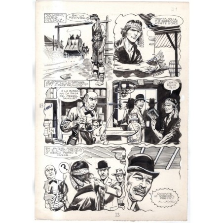 Rodeo - L'ombra della forca - p.33 - Renato Polese - Tavola Originale  - 1977