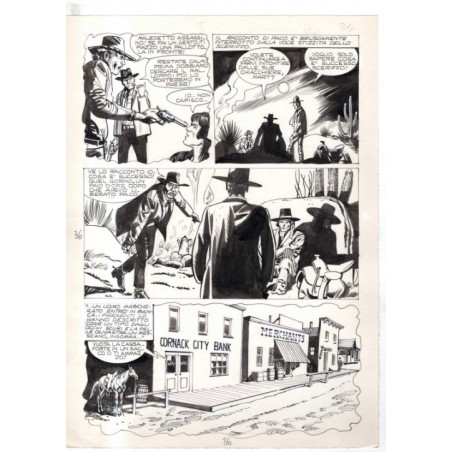 Rodeo - L'ombra della forca - p.36 - Renato Polese - Tavola Originale  - 1977