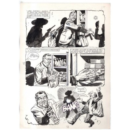 Rodeo - L'ombra della forca - p.37 - Renato Polese - Tavola Originale  - 1977
