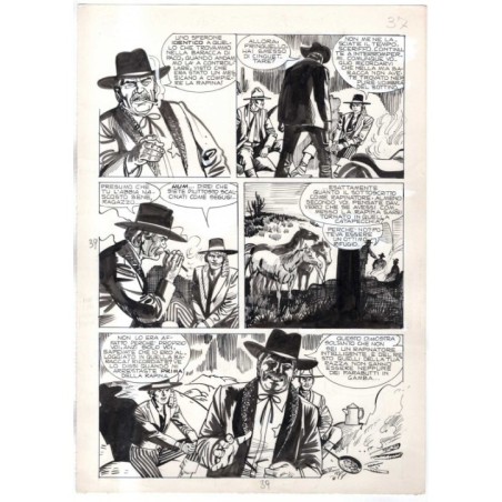 Rodeo - L'ombra della forca - p.39 - Renato Polese - Tavola Originale  - 1977