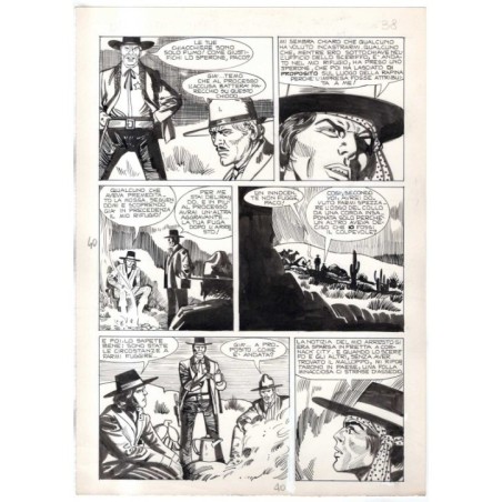 Rodeo - L'ombra della forca - p.40 - Renato Polese - Tavola Originale  - 1977