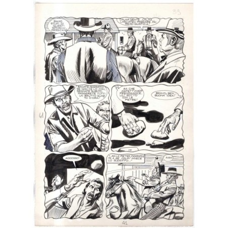 Rodeo - L'ombra della forca - p.41 - Renato Polese - Tavola Originale  - 1977