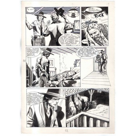 Rodeo - L'ombra della forca - p.51 - Renato Polese - Tavola Originale  - 1977