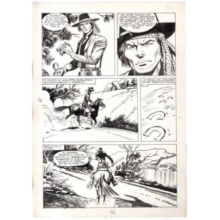 Rodeo - L'ombra della forca - p.56 - Renato Polese - Tavola Originale  - 1977