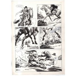 Rodeo - L'ombra della forca - p.58 - Renato Polese - Tavola Originale  - 1977