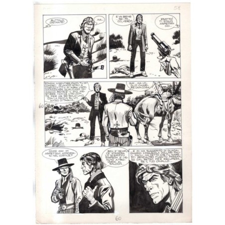 Rodeo - L'ombra della forca - p.60 - Renato Polese - Tavola Originale  - 1977