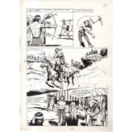 Rodeo - L'ombra della forca - p.69 - Renato Polese - Tavola Originale  - 1977