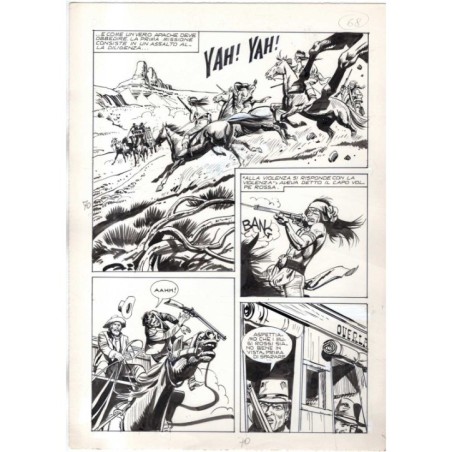 Rodeo - L'ombra della forca - p.70 - Renato Polese - Tavola Originale  - 1977