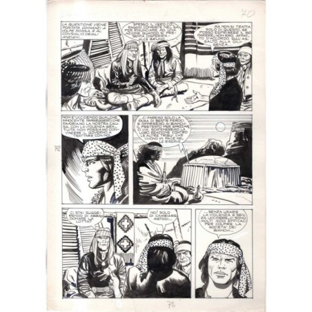 Rodeo - L'ombra della forca - p.72 - Renato Polese - Tavola Originale  - 1977