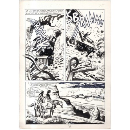 Rodeo - L'ombra della forca - p.78 - Renato Polese - Tavola Originale  - 1977