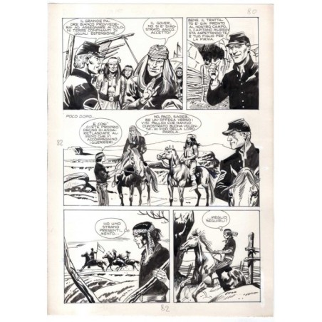 Rodeo - L'ombra della forca - p.82 - Renato Polese - Tavola Originale  - 1977