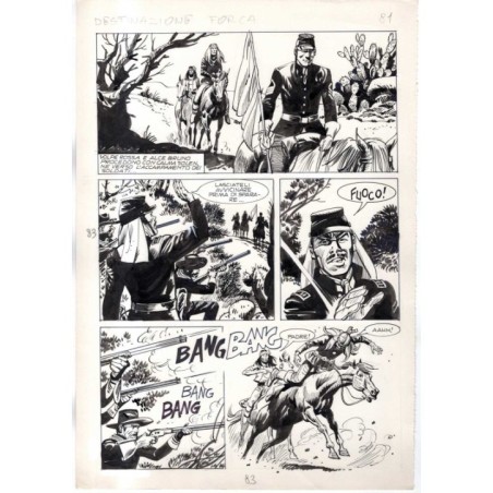 Rodeo - L'ombra della forca - p.83 - Renato Polese - Tavola Originale  - 1977