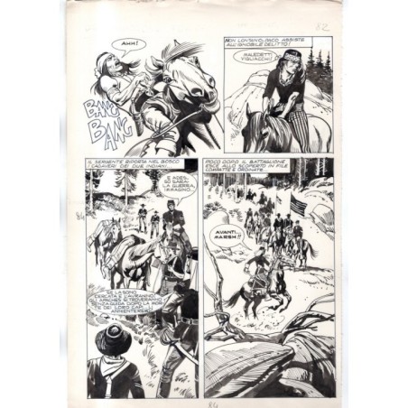 Rodeo - L'ombra della forca - p.84 - Renato Polese - Tavola Originale  - 1977