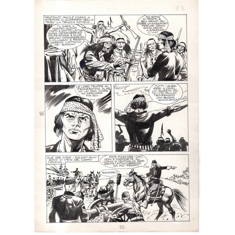 Rodeo - L'ombra della forca - p.85 - Renato Polese - Tavola Originale  - 1977