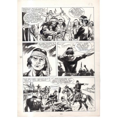Rodeo - L'ombra della forca - p.85 - Renato Polese - Tavola Originale  - 1977