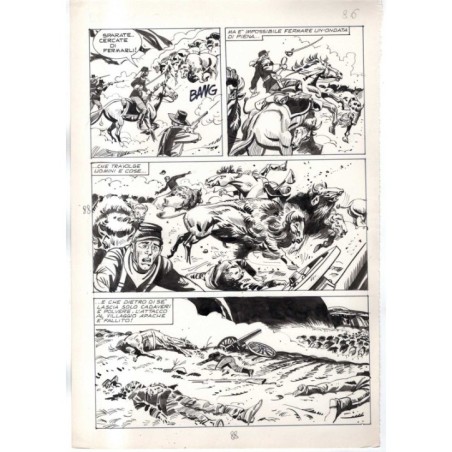 Rodeo - L'ombra della forca - p.88 - Renato Polese - Tavola Originale  - 1977