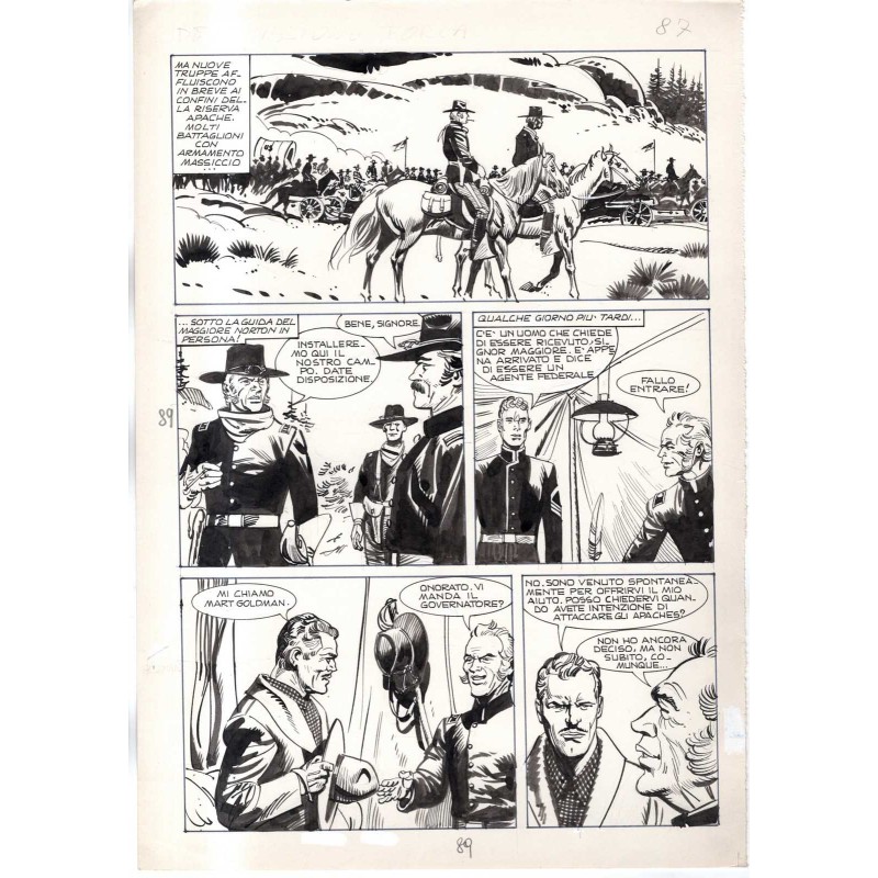 Rodeo - L'ombra della forca - p.89 - Renato Polese - Tavola Originale  - 1977