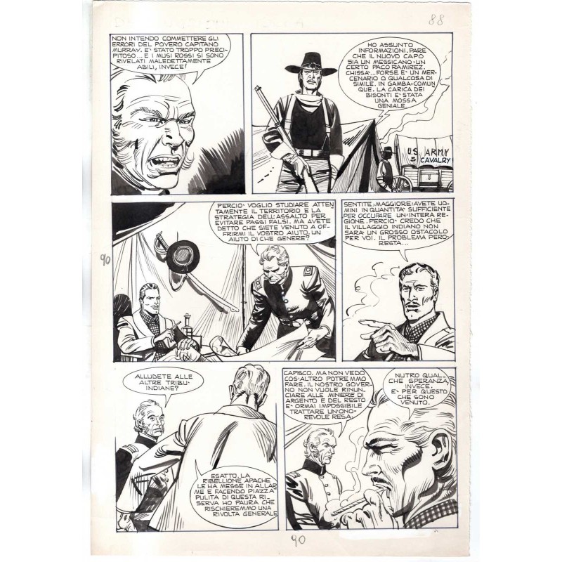 Rodeo - L'ombra della forca - p.90 - Renato Polese - Tavola Originale  - 1977