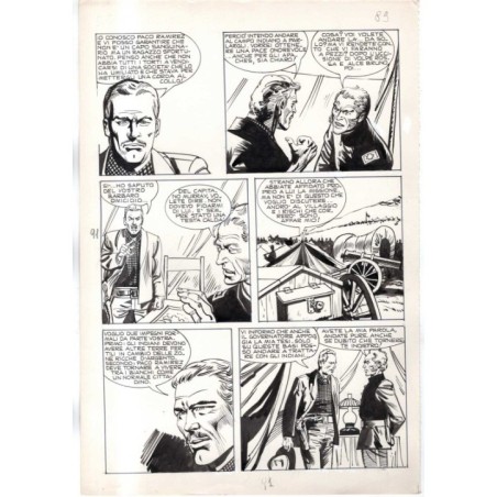 Rodeo - L'ombra della forca - p.91 - Renato Polese - Tavola Originale  - 1977
