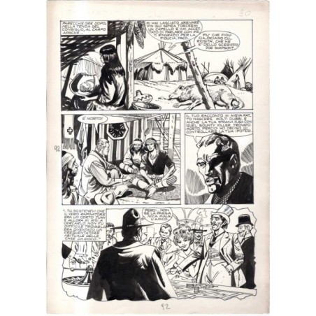 Rodeo - L'ombra della forca - p.92 - Renato Polese - Tavola Originale  - 1977