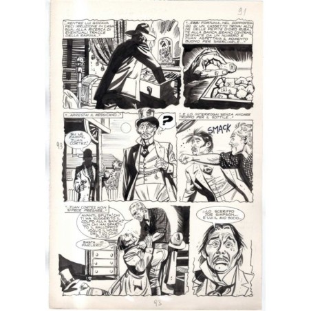 Rodeo - L'ombra della forca - p.93 - Renato Polese - Tavola Originale  - 1977