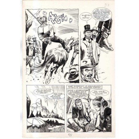 Rodeo - L'ombra della forca - p.95 - Renato Polese - Tavola Originale  - 1977