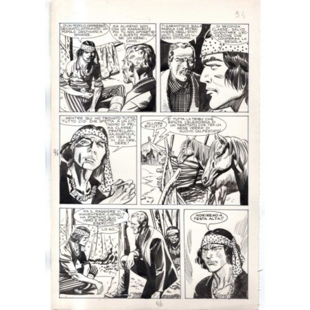 Rodeo - L'ombra della forca - p.96 - Renato Polese - Tavola Originale  - 1977
