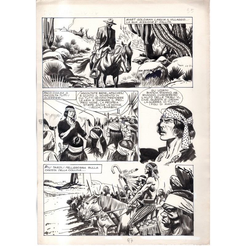 Rodeo - L'ombra della forca - p.97 - Renato Polese - Tavola Originale  - 1977