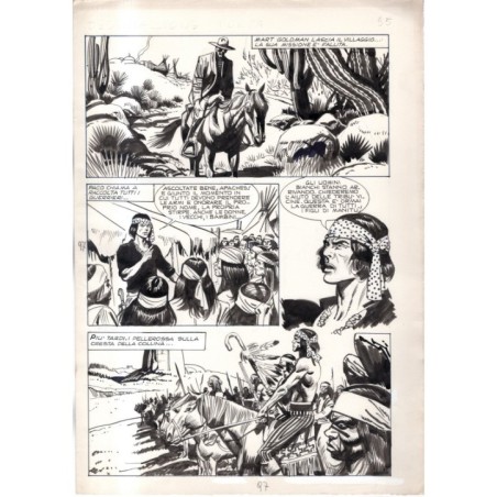 Rodeo - L'ombra della forca - p.97 - Renato Polese - Tavola Originale  - 1977