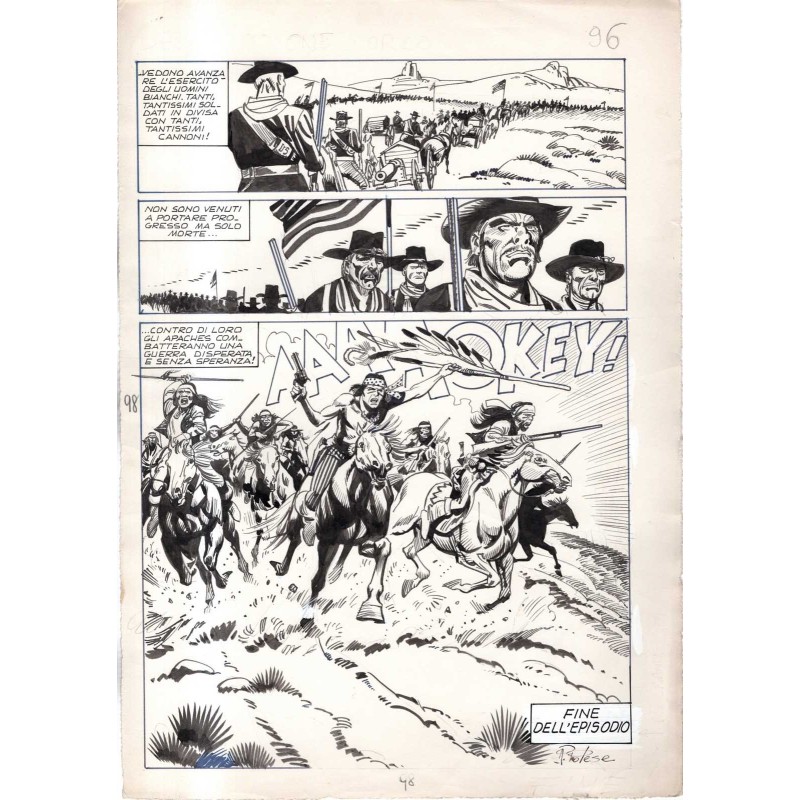 Rodeo - L'ombra della forca - p.fin - Renato Polese - Tavola Originale  - 1977