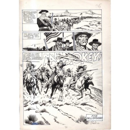 Rodeo - L'ombra della forca - p.fin - Renato Polese - Tavola Originale  - 1977