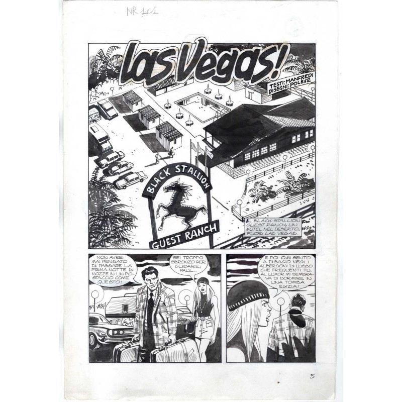 Nick Raider - Las Vegas! - p.tit - Renato Polese - Tavola Originale  - 1996