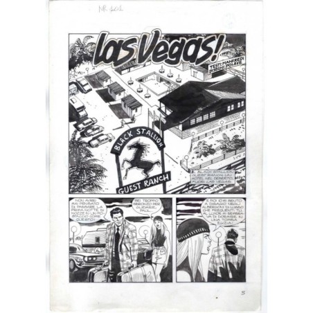 Nick Raider - Las Vegas! - p.tit - Renato Polese - Tavola Originale  - 1996