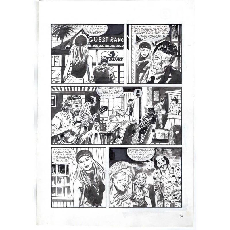Nick Raider - Las Vegas! - p.6 - Renato Polese - Tavola Originale  - 1996