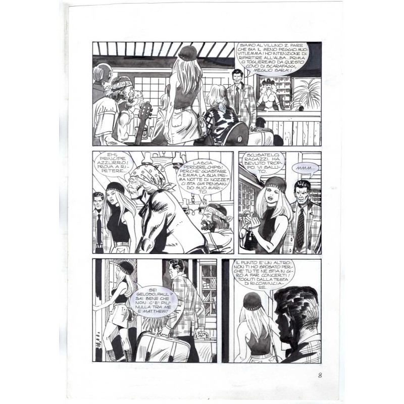 Nick Raider - Las Vegas! - p.8 - Renato Polese - Tavola Originale  - 1996