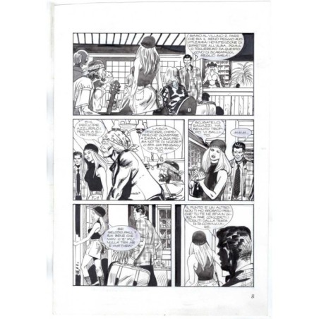 Nick Raider - Las Vegas! - p.8 - Renato Polese - Tavola Originale  - 1996