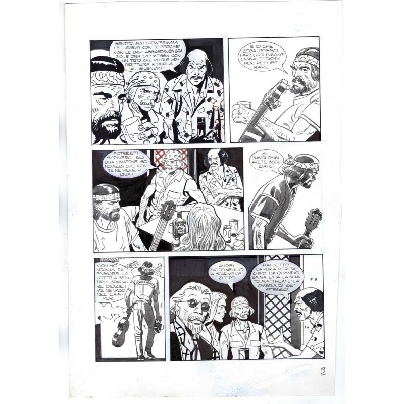 Nick Raider - Las Vegas! - p.9 - Renato Polese - Tavola Originale  - 1996