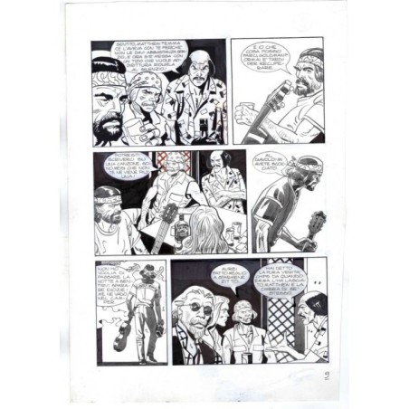 Nick Raider - Las Vegas! - p.9 - Renato Polese - Tavola Originale  - 1996