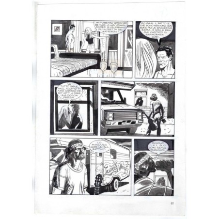 Nick Raider - Las Vegas! - p.11 - Renato Polese - Tavola Originale  - 1996