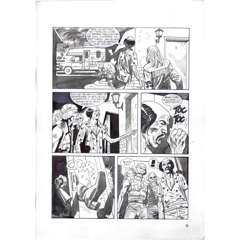 Nick Raider - Las Vegas! - p.13 - Renato Polese - Tavola Originale  - 1996