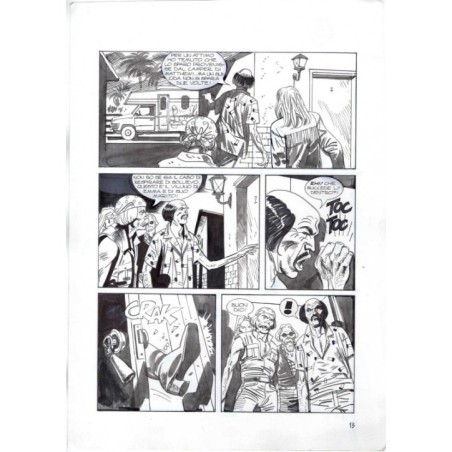 Nick Raider - Las Vegas! - p.13 - Renato Polese - Tavola Originale  - 1996